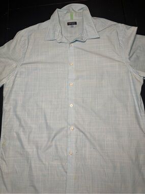 MADE by Cam Newton Pale Blue Men's Dress Shirt with Subtle Crosshatch